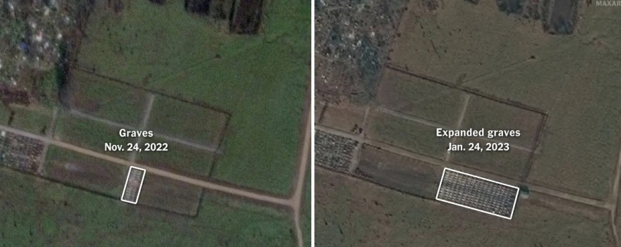 Ρωσία: Αυξήθηκαν επτά φορές οι τάφοι στο νεκροταφείο της Wagner το τελευταίο δίμηνο