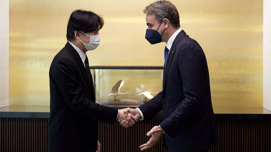 Κυριάκος Μητσοτάκης - Μαρέβα Γκραμπόφσκι-Μητσοτάκη: Συναντήθηκαν με τον διάδοχο του θρόνου της Ιαπωνίας