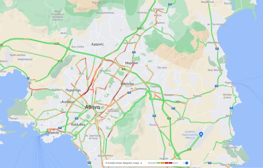 Κίνηση στους δρόμους: Με δυσκολία οι μετακινήσεις σε Κηφισό και Κηφισίας