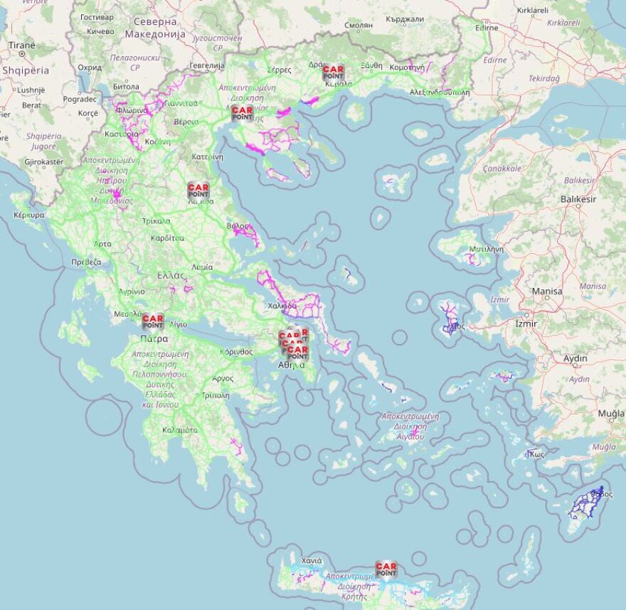 Κακοκαιρία «Μπάρμπαρα»: Δείτε τις συνθήκες στους δρόμους όλης της χώρας στον χάρτη του meteo