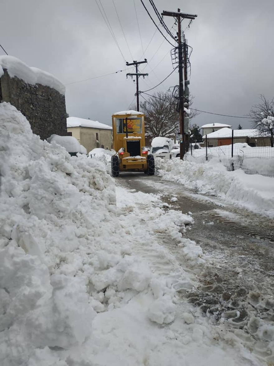 Βόλος: Καθαρίζουν οι δρόμοι στο Πήλιο - Κλειστά παραμένουν τα σχολεία στη Μαγνησία
