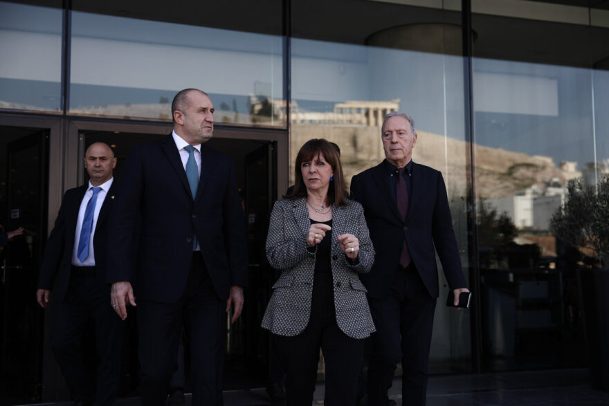 Σακελλαροπούλου: Γευμάτισε με τον Πρόεδρο της Βουλγαρίας στο Μουσείο της Ακρόπολης