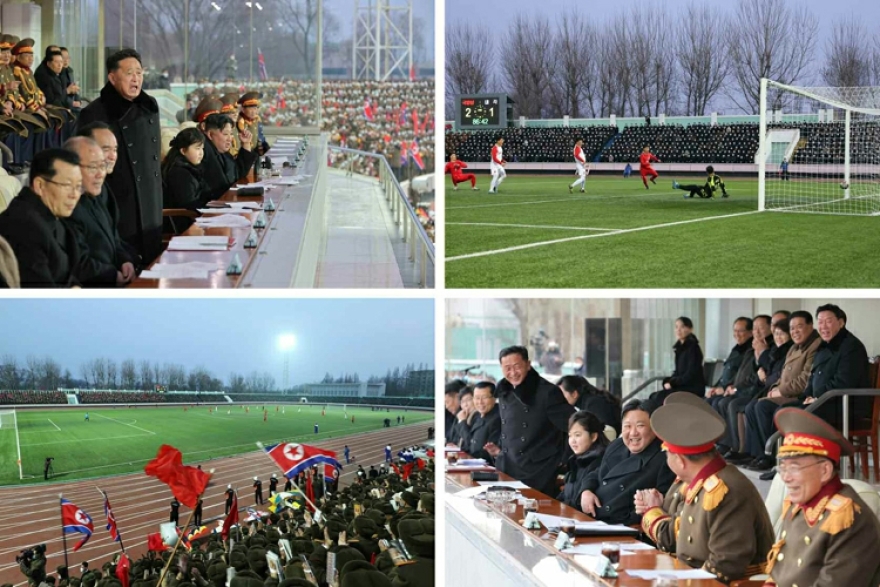 Βόρεια Κορέα: Σπάνια δημόσια εμφάνιση της κόρης του Κιμ Γιονγκ Ουν σε γήπεδο - Δείτε φωτογραφίες