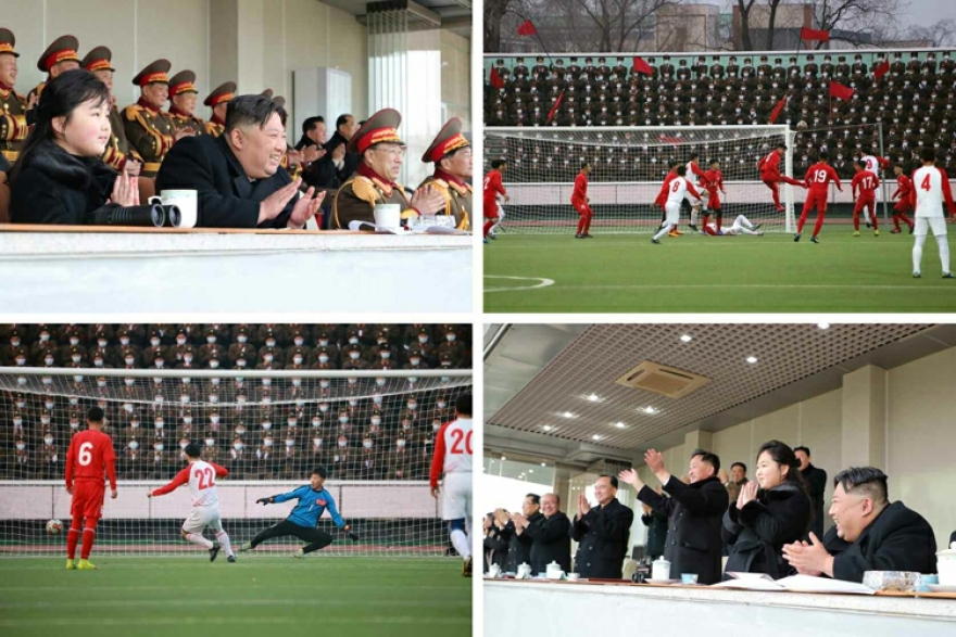 Βόρεια Κορέα: Σπάνια δημόσια εμφάνιση της κόρης του Κιμ Γιονγκ Ουν σε γήπεδο - Δείτε φωτογραφίες