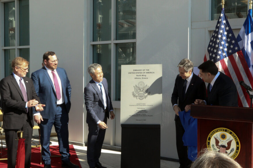 Ο Μπλίνκεν εγκαινίασε τη νέα πτέρυγα της αμερικανικής πρεσβείας - Δείτε φωτογραφίες