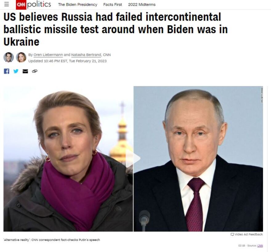 CNN: Η Ρωσία πήγε να δοκιμάσει πύραυλο Satan II ενώ ο Μπάιντεν ήταν στο Κίεβο