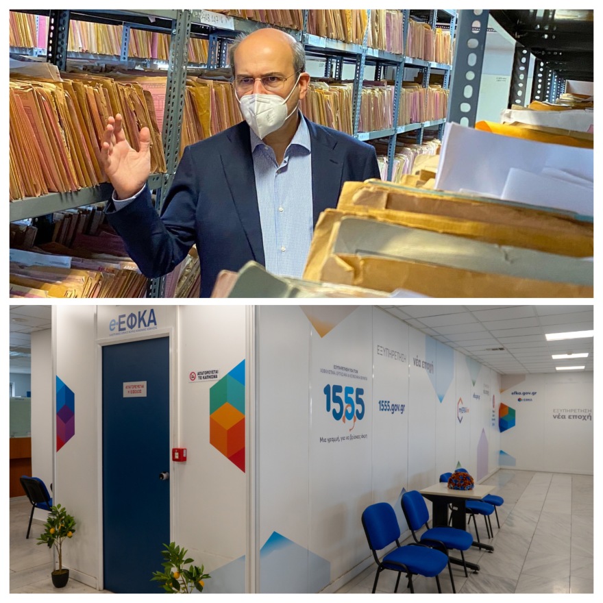 Χατζηδάκης: Τα 3 + 10 πρότυπα υποκαταστήματα σε όλη την Ελλάδα δείχνουν το νέο πρόσωπο του ΕΦΚΑ