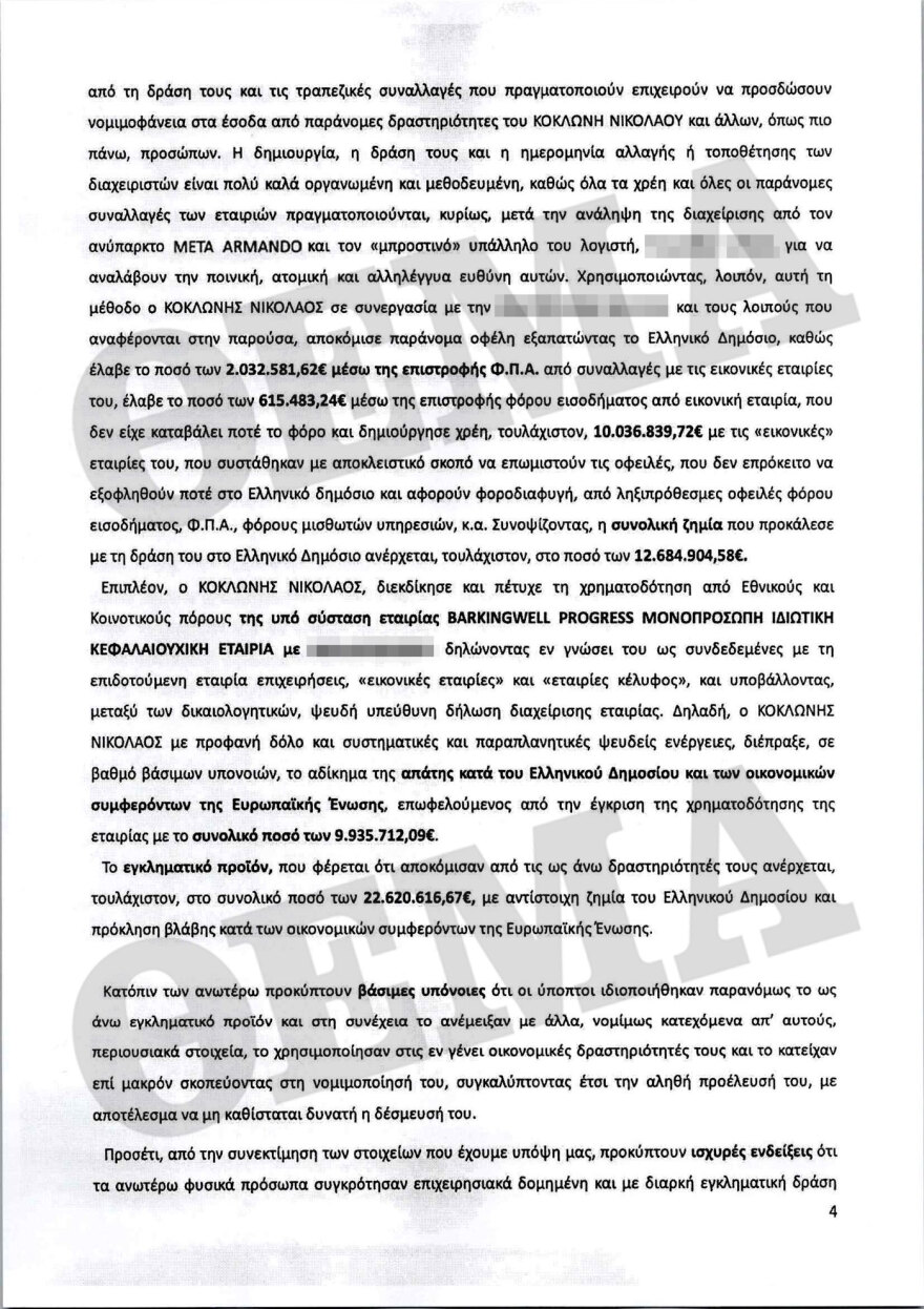 Κοκλώνης: Το έγγραφο της έρευνας της Αρχής Ξεπλύματος - Θα ζητήσουμε εξηγήσεις, θα δώσουμε απαντήσεις, λέει ο παραγωγός