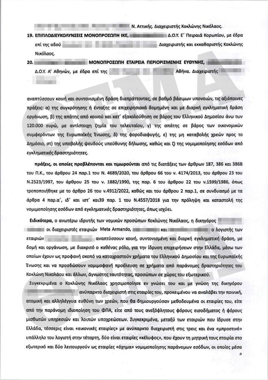 Κοκλώνης: Το έγγραφο της έρευνας της Αρχής Ξεπλύματος - Θα ζητήσουμε εξηγήσεις, θα δώσουμε απαντήσεις, λέει ο παραγωγός