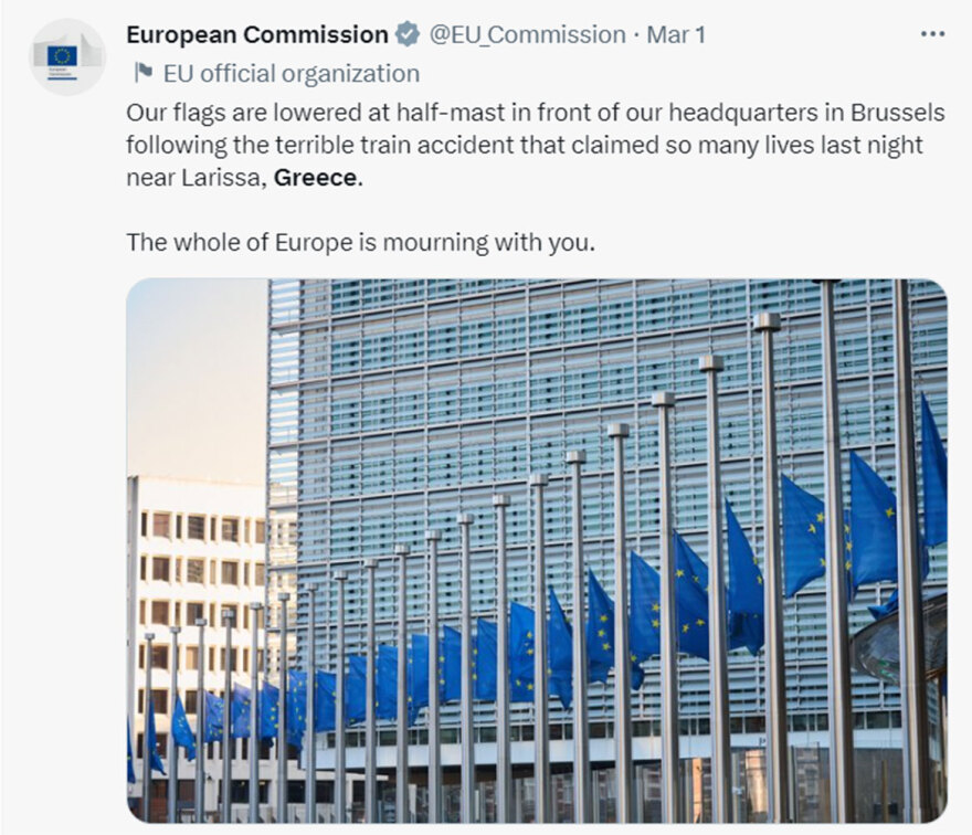 Σύγκρουση τρένων στη Λάρισα: Μηνύματα ηγετών από όλο τον κόσμο για την τραγωδία