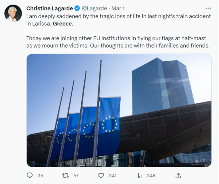 Σύγκρουση τρένων στη Λάρισα: Μηνύματα ηγετών από όλο τον κόσμο για την τραγωδία