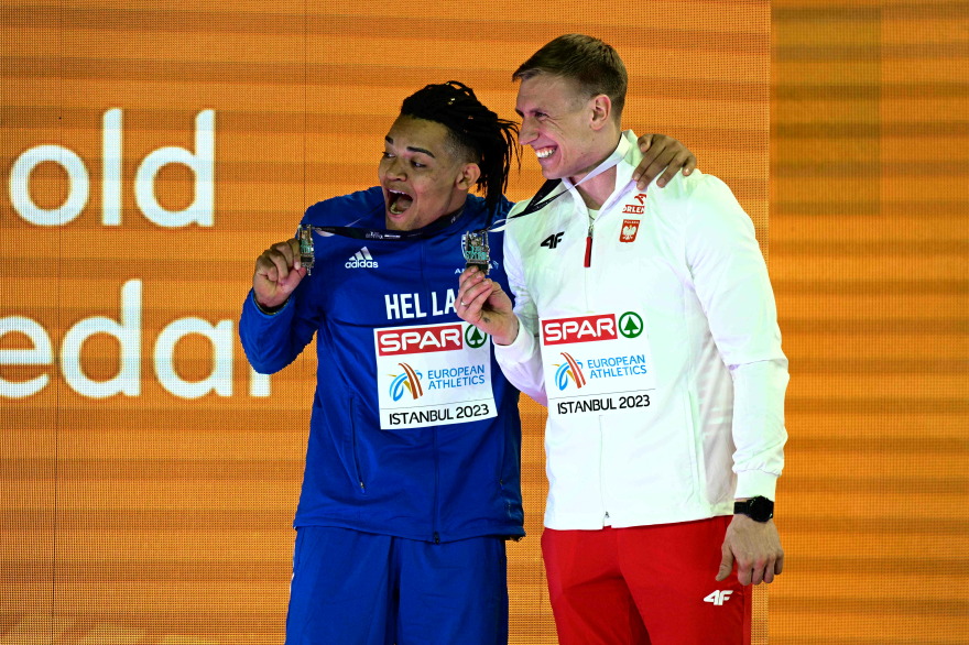 Eυρωπαϊκό πρωτάθλημα κλειστού στίβου: Η απονομή του αργυρού μεταλλίου στον Καραλή