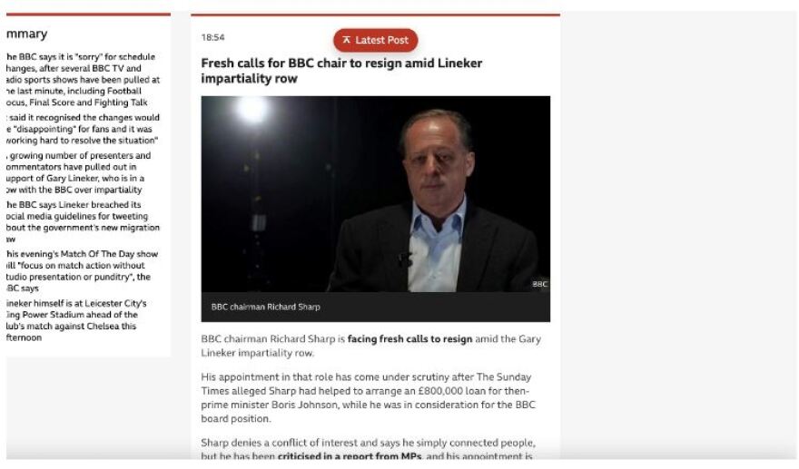 Βρετανία: Πρώτη είδηση στο BBC η απόλυση του Λίνεκερ από το... BBC - Άνοιξε συζήτηση για το μεταναστευτικό