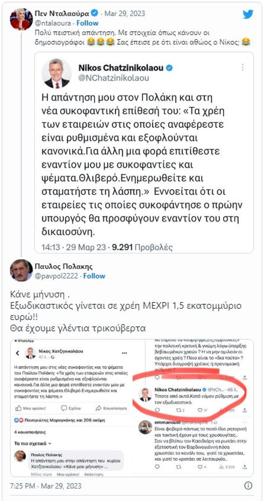 Χατζηνικολάου σε Πολάκη: Τα  χρέη είναι ρυθμισμένα και εξοφλούνται, σταματήστε τη λάσπη