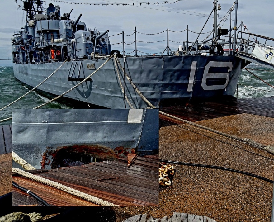 Θεσσαλονίκη: Ζημιές στο ιστορικό αντιτορπιλικό «Βέλος» προκάλεσε η χθεσινή κακοκαιρία