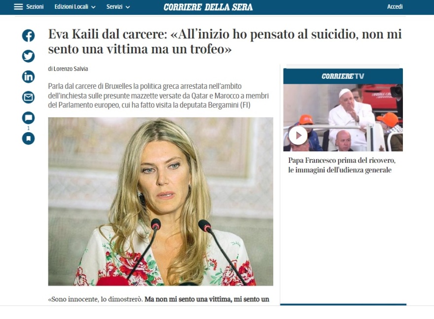 Εύα Καϊλή από τη φυλακή: Δεν νιώθω θύμα, αλλά τρόπαιο, σκέφτηκα να αυτοκτονήσω