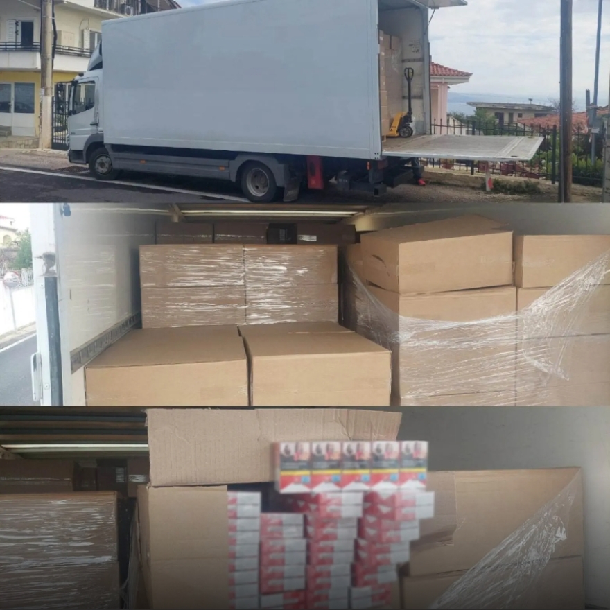 Αφίδνες: Μπλόκο της ΕΛΑΣ σε φορτηγό που μετέφερε λαθραία τσιγάρα - Διέφυγε πεζός ο οδηγός