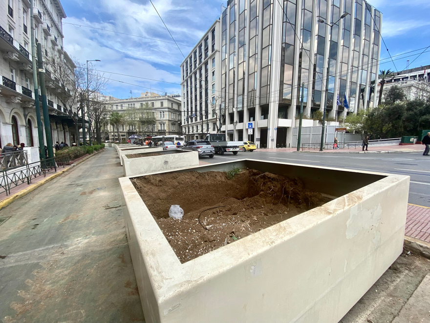 Μεγάλος Περίπατος: Μεγαλοβδομαδιάτικη ταλαιπωρία - «Μετακομίζουν» οι φοίνικες από την Πανεπιστημίου (Βίντεο και φωτογραφίες) 