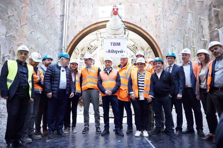 Ο Μητσοτάκης στο εργοτάξιο της Γραμμής 4 του Μετρό:  «Ξεκίνησε το μεγαλύτερο δημόσιο έργο της δεκαετίας» (Βίντεο)