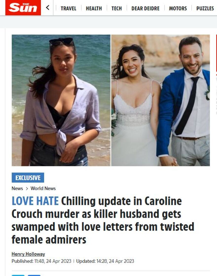 Μπάμπης Αναγνωστόπουλος: Ο δολοφόνος της Καρολάιν λαμβάνει ερωτικές επιστολές στη φυλακή, λέει η Sun