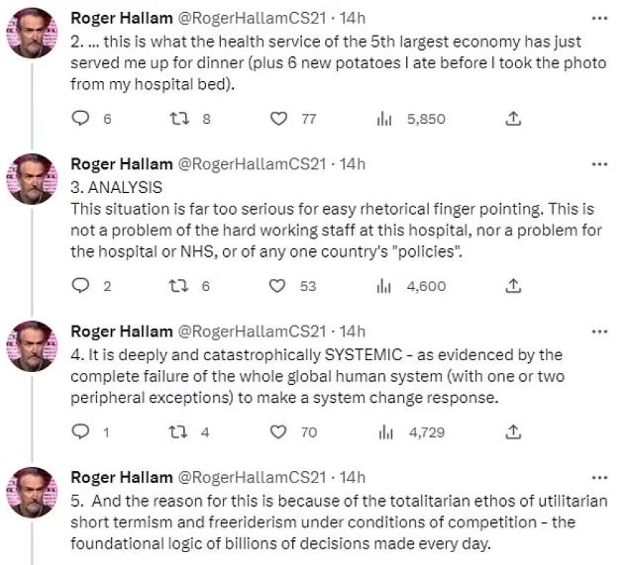 Ηνωμένο Βασίλειο: Έξαλλος vegan ακτιβιστής που έφαγε... νερόβραστα καρότα σε νοσοκομείο - Δείτε φωτογραφία