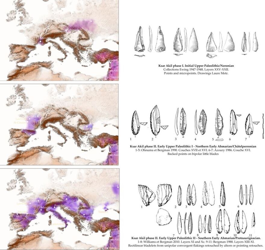 Λίθινα εργαλεία καταγράφουν 3 κύματα μετανάστευσης των πρώτων Sapiens στην Ευρώπη - Δείτε χάρτες