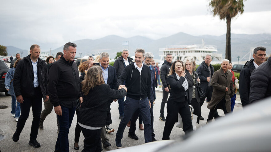 Στην Κεφαλονιά ο Κυριάκος Μητσοτάκης - «O χάρτης θα είναι συνολικά γαλάζιος»