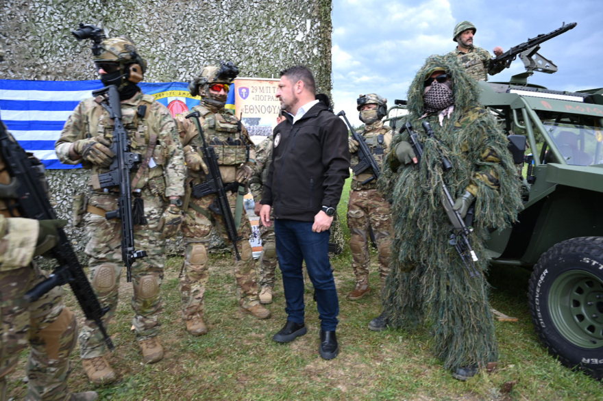 Ερκείος Ζευς: Ο Νίκος Χαρδαλιάς σε άσκηση εθνοφυλάκων στην Κομοτηνή