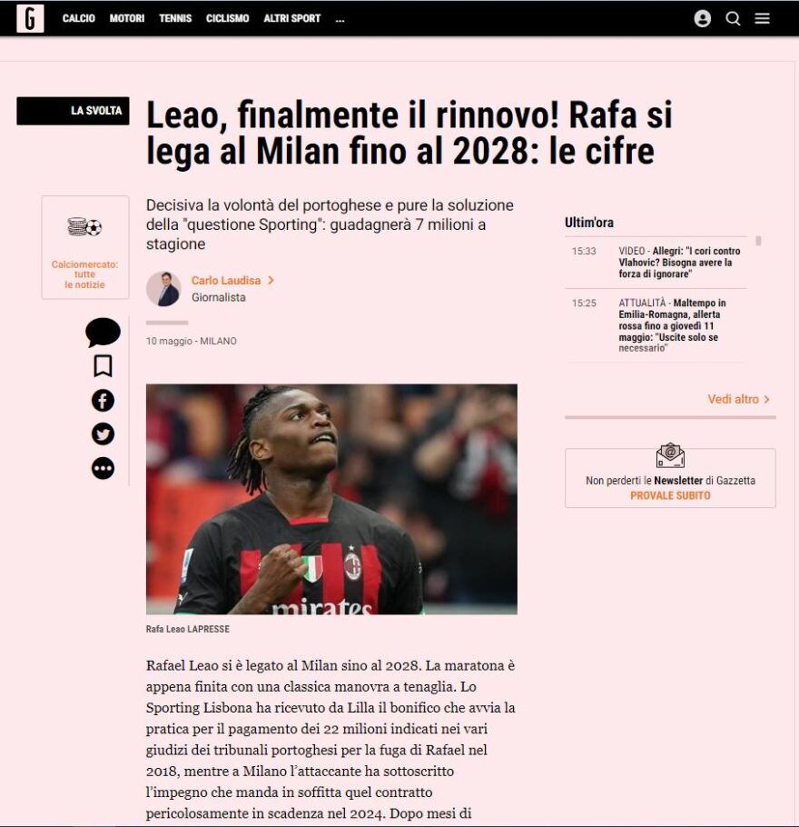 Μίλαν: Ανανέωσε με Λεάο μέχρι το 2028