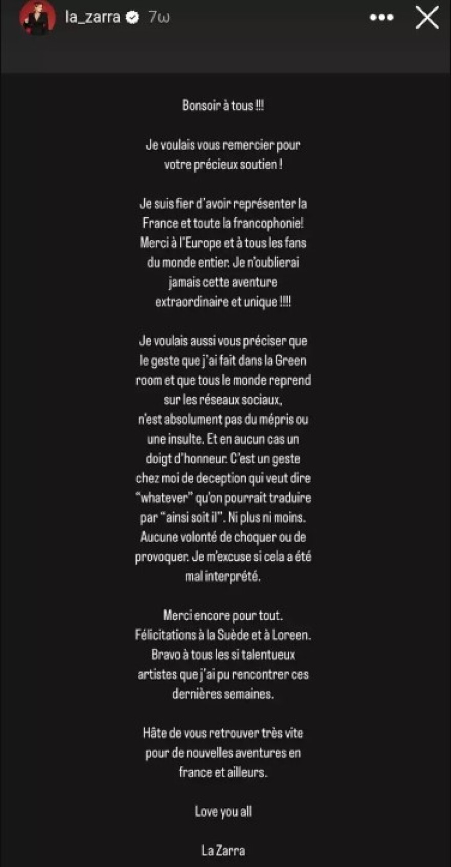 Eurovision 2023 – La Zarra: Η απάντησή της για την άσεμνη χειρονομία