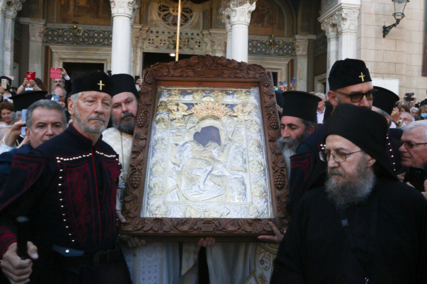 Άξιον Εστί: Αναχώρησε για το Πρωτάτο του Αγίου Όρους η ιερή εικόνα της Παναγίας - Δείτε φωτογραφίες