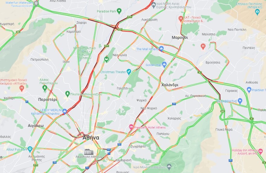 Κίνηση στους δρόμους: Μποτιλιάρισμα στην Αττική Οδό στο ρεύμα προς αεροδρόμιο - Πού αλλού έχει κίνηση