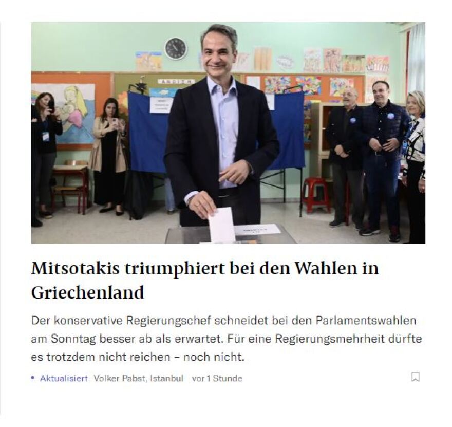 Εκλογές 2023: «Ο Μητσοτάκης θριαμβεύει στις εκλογές στην Ελλάδα» γράφει η Handelsblatt