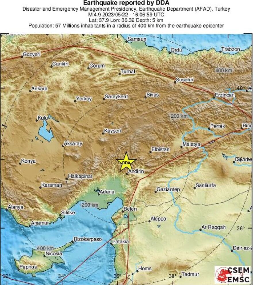 Σεισμός 4,7 Ρίχτερ στην Τουρκία