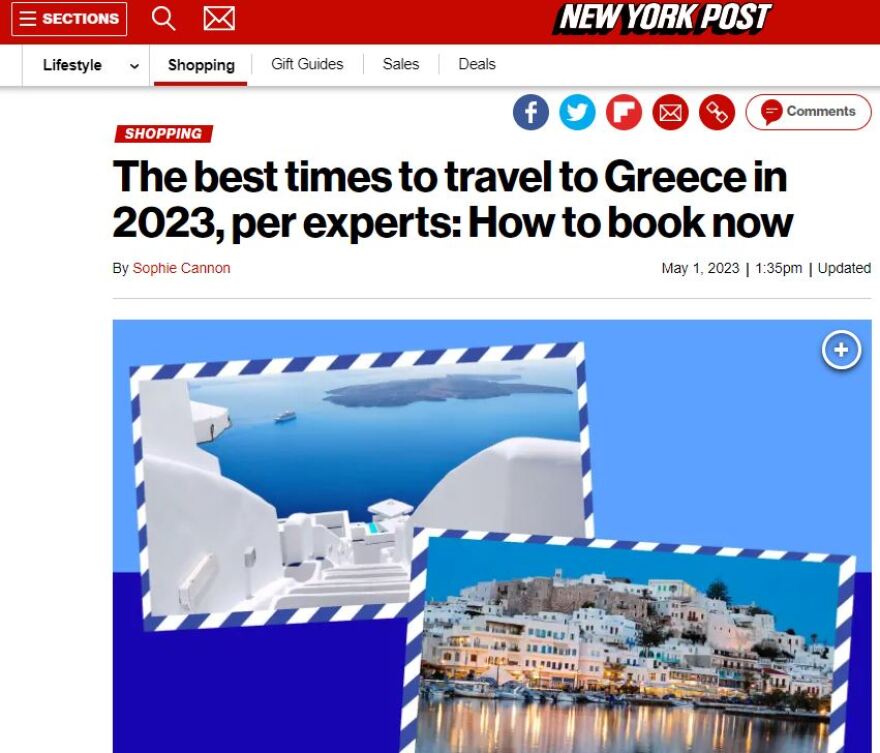 Σίφνος και Νάξος κορυφαίοι προορισμοί το 2023 για την New York Post