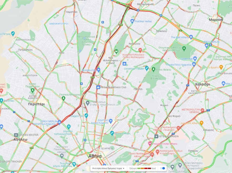 Κίνηση στους δρόμους: Μποτιλιαρισμένοι αυτήν την ώρα κεντρικοί δρόμοι του λεκανοπεδίου 