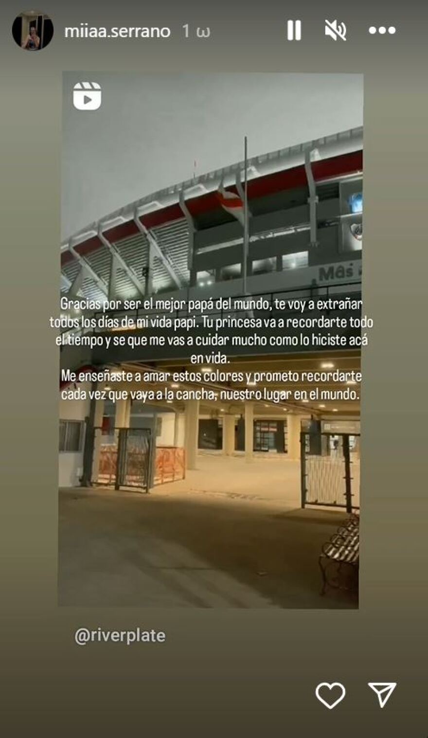 Το σπαρακτικό μήνυμα της κόρης του άτυχου οπαδού της Ρίβερ Πλέιτ: «Θα μου λείπεις κάθε μέρα μπαμπά»