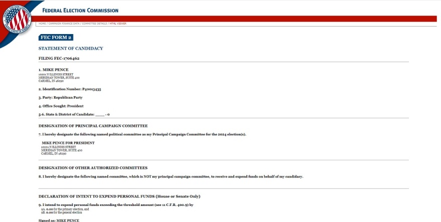 Εκλογές στις ΗΠΑ: Ο Μάικ Πενς υποψήφιος πρόεδρος το 2024 απέναντι στον Ντόναλντ Τραμπ