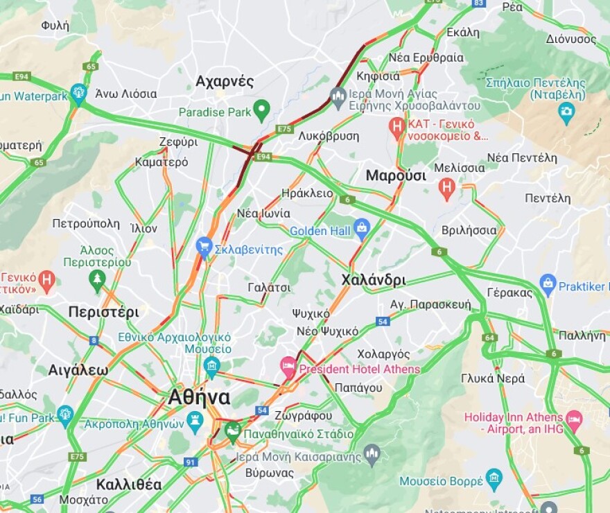 Κίνηση στους δρόμους: Μποτιλιάρισμα σε Κηφισό και Αττική Οδό - Πού υπάρχουν προβλήματα