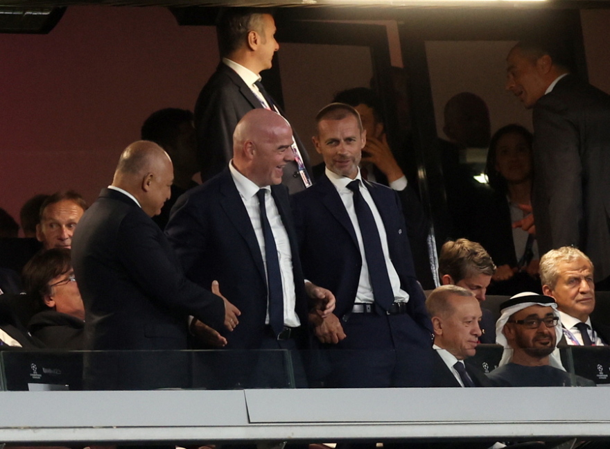 Τελικός Champions League 2023: Στο γήπεδο ο Ερντογάν, δίπλα σε Τσέφεριν και Ινφαντίνο - Έκλεισαν οι δρόμοι κατά την άφιξή του 