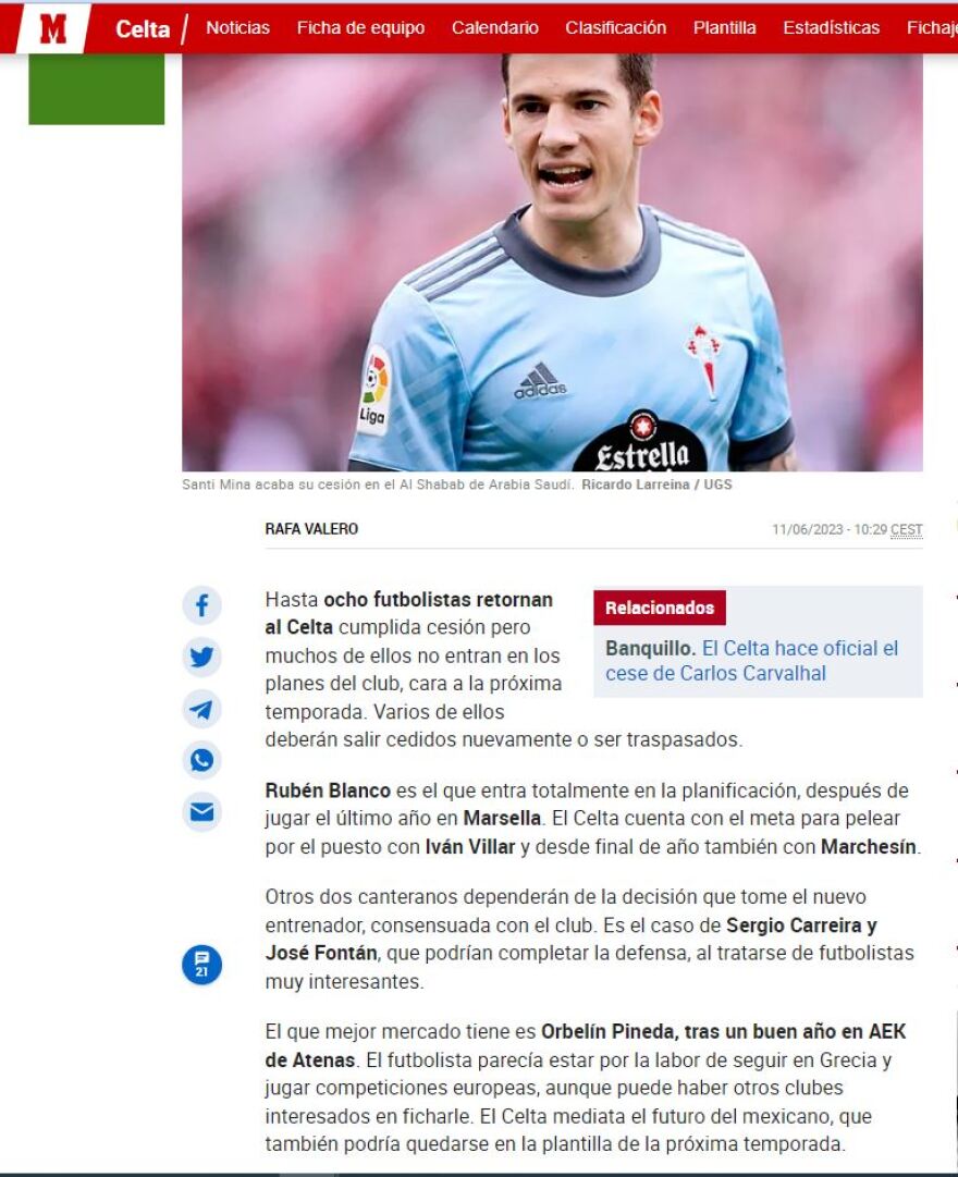 Marca: «Ο Πινέδα υπέρ της παραμονής του στην ΑΕΚ»