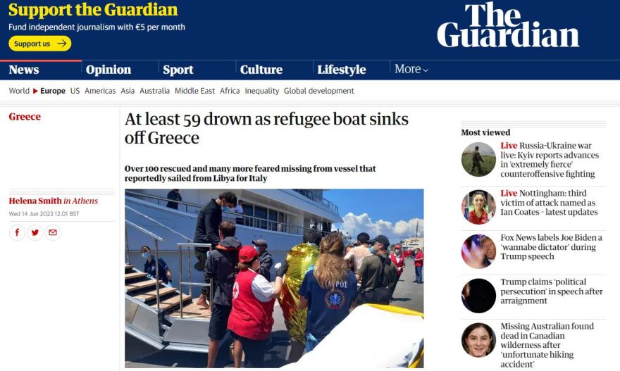 Ναυάγιο στην Πύλο: Τον γύρο των διεθνών ΜΜΕ κάνει η τραγωδία με τους μετανάστες 