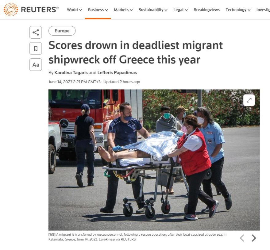 Ναυάγιο στην Πύλο: Τον γύρο των διεθνών ΜΜΕ κάνει η τραγωδία με τους μετανάστες 