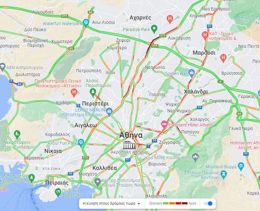 Κίνηση στους δρόμους: Μποτιλιάρισμα στον Κηφισό λόγω τροχαίου