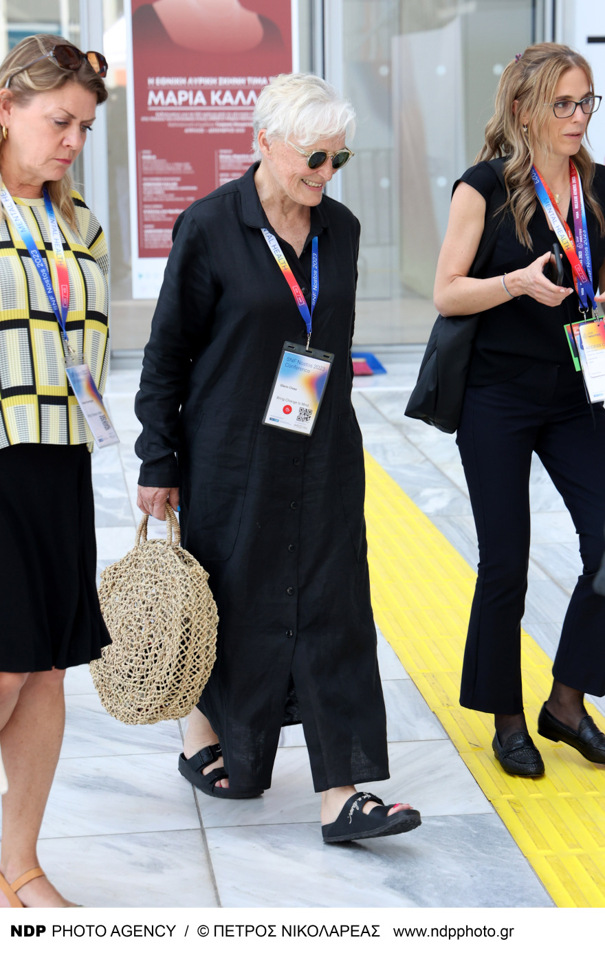 Γκλεν Κλόουζ-Νια Βαρντάλος: Στην Αθήνα οι δύο ηθοποιοί - Δείτε φωτογραφίες