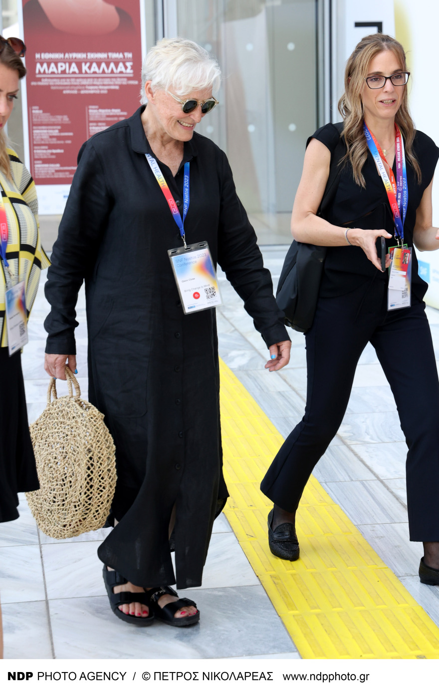 Γκλεν Κλόουζ-Νια Βαρντάλος: Στην Αθήνα οι δύο ηθοποιοί - Δείτε φωτογραφίες