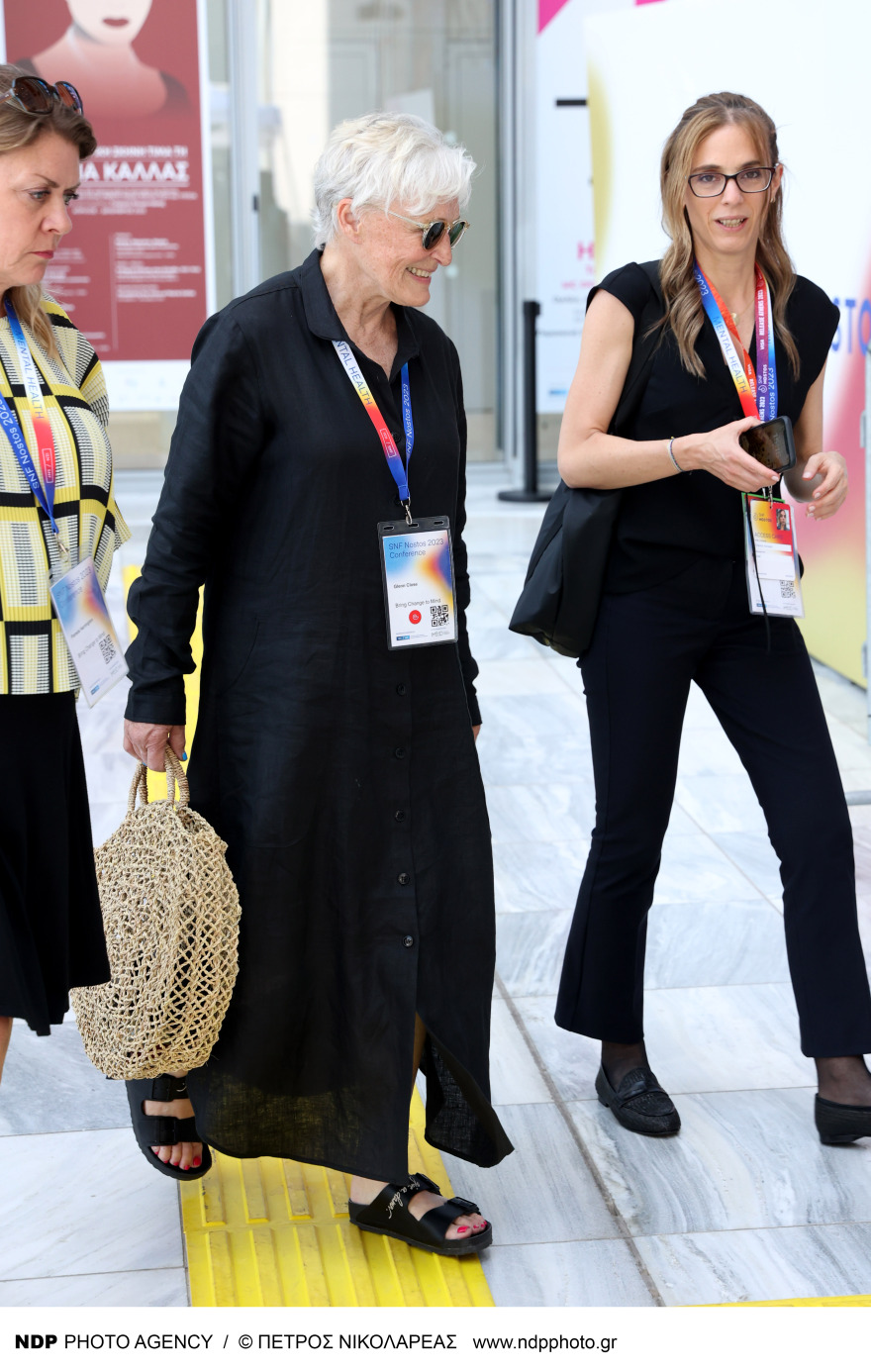 Γκλεν Κλόουζ-Νια Βαρντάλος: Στην Αθήνα οι δύο ηθοποιοί - Δείτε φωτογραφίες