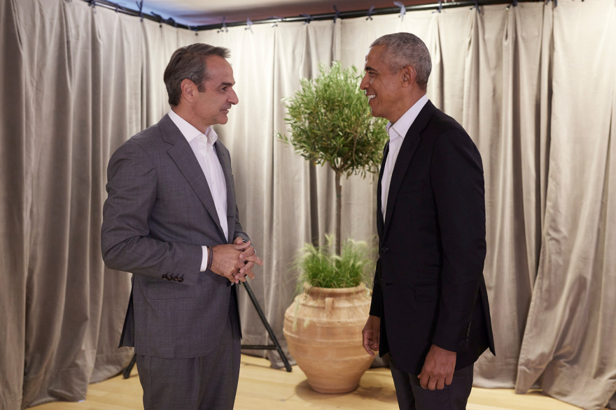 Τετ-α-τετ Μητσοτάκη Ομπάμα: Συζητήσαμε για τις κοινές μας αξίες