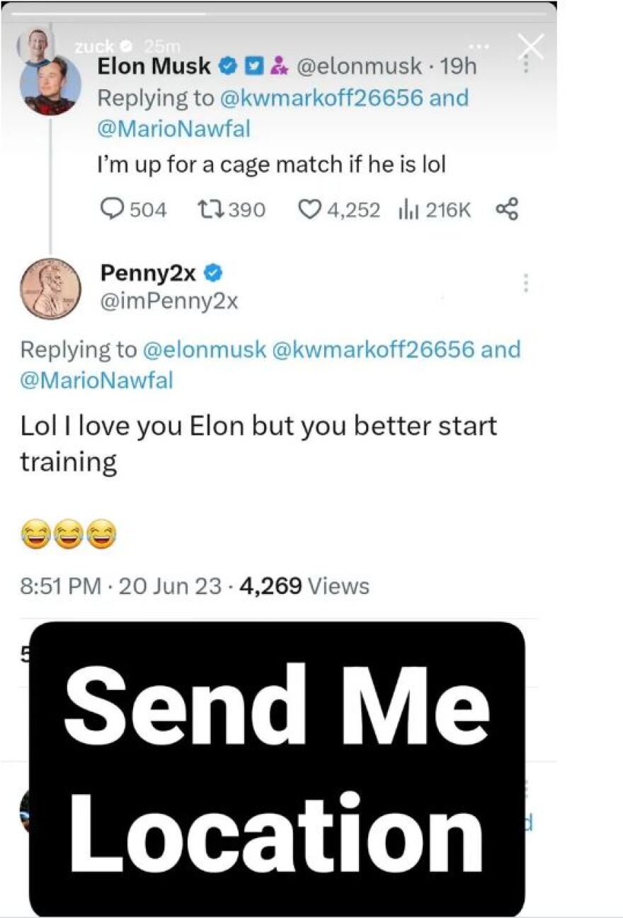 Μαρκ Ζούκερμπεργκ και Έλον Μασκ λένε ότι θέλουν να παλέψουν μεταξύ τους και... ίσως σοβαρολογούν