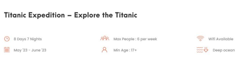 Τιτανικός: Ως την «απόλυτη 8ήμερη εμπειρία» παρουσίαζε η εταιρεία του Titan την κατάδυση στο ναυάγιο